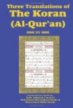 Three Translations of The Koran (Al-Qur'an) side by side by 