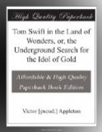 Tom Swift in the Land of Wonders, or, the Underground Search for the Idol of Gold by Victor Appleton